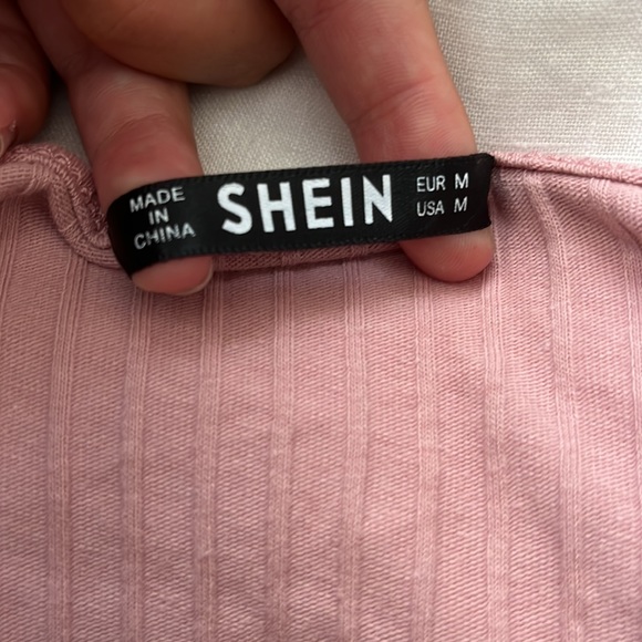 Shein Pink Button Short Sleeve M - Picture 3 of 4